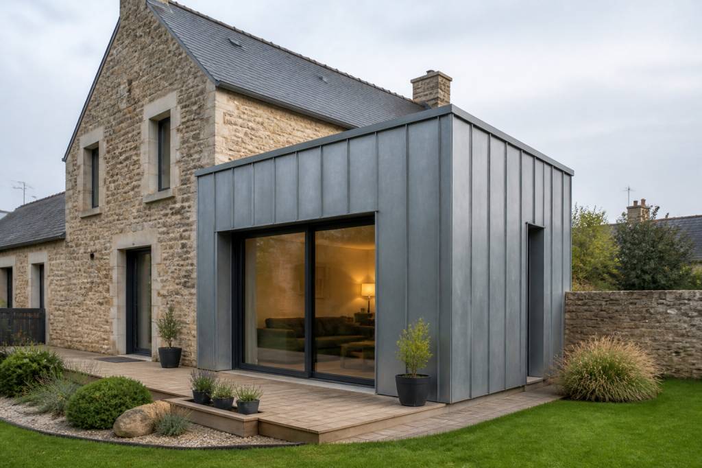 Extension en zinc : atouts, style et coût des travaux